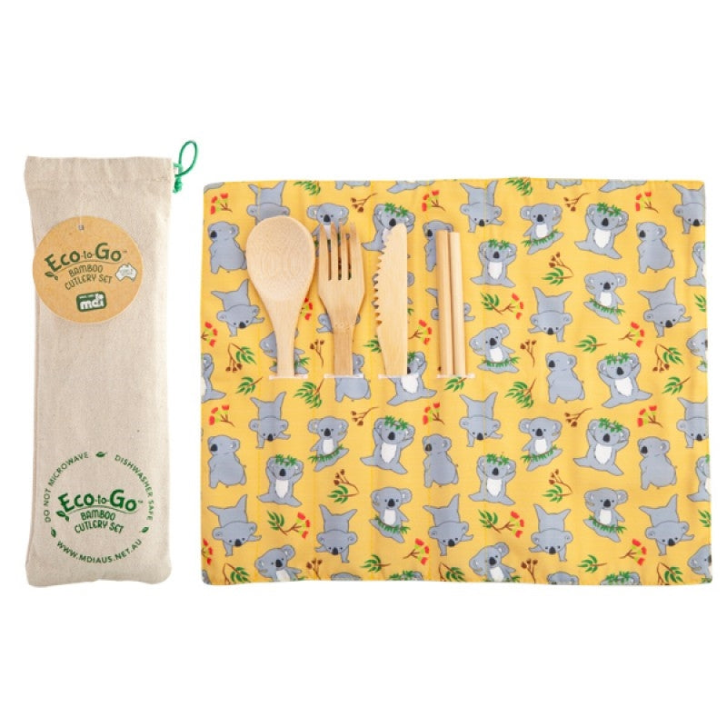 Bamboo Cutlery Set - Koala