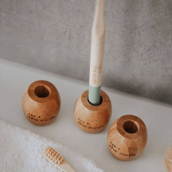 Bamboo Toothbrush Stand Pods