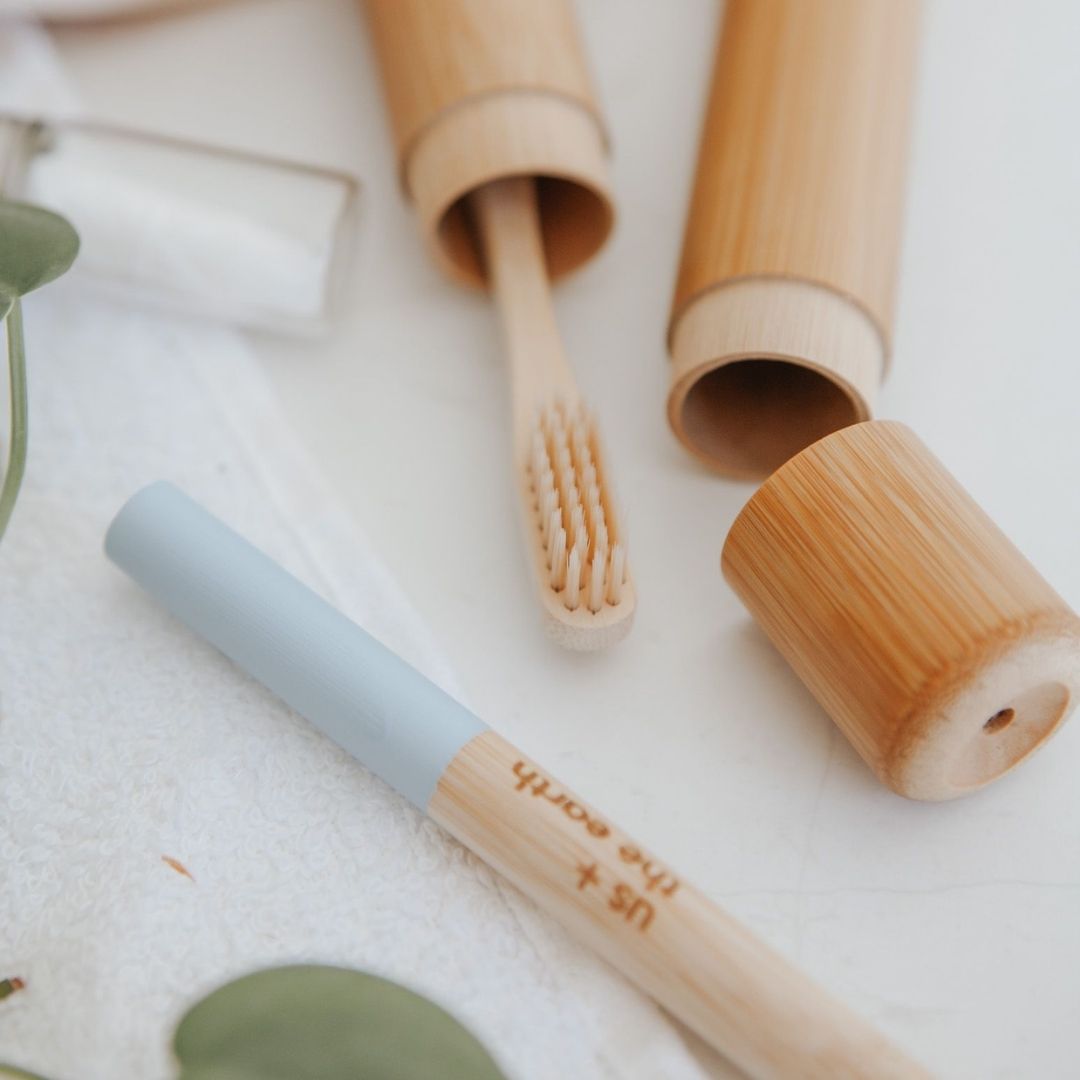 Eco friendly Bamboo Toothbrush Travel Set