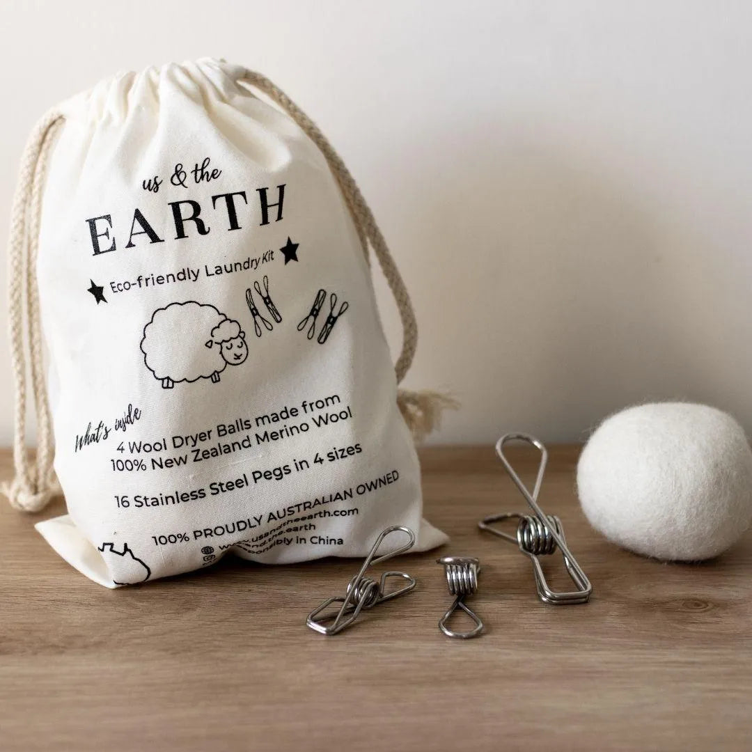 Eco Friendly Laundry Bundle - Pegs & Dryer Balls