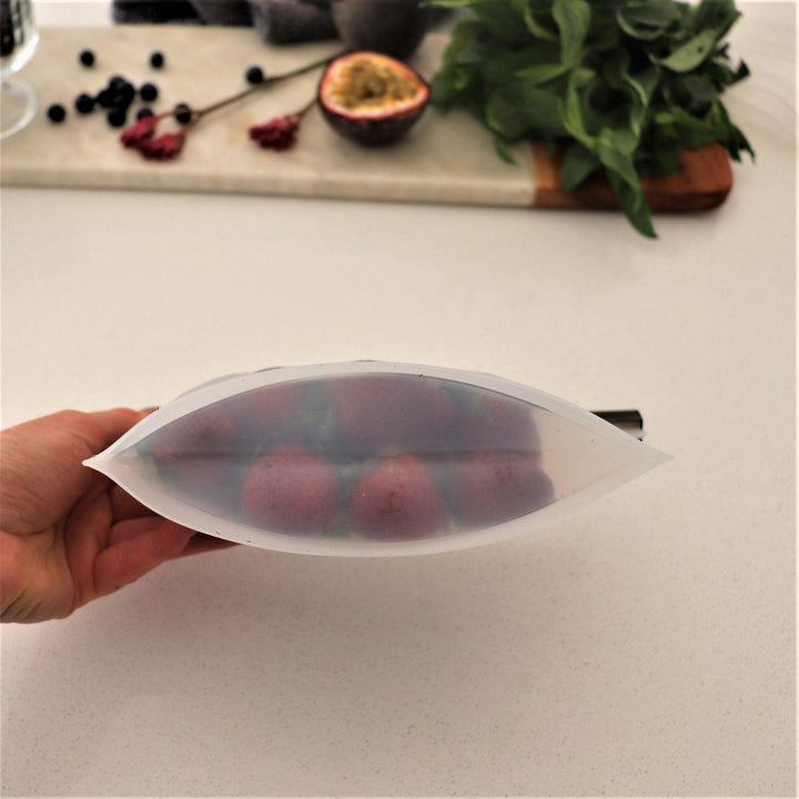 Reusable Food Grade Silicone Zip Lock Food Pouch (500mL)