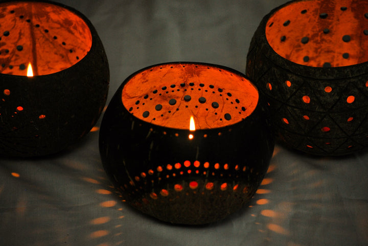 Coconut Candle holder- The Moon light