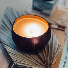 Coconut scented Candle- Cotton Wick- Lemon Grass